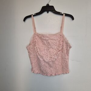 Torrid Blush Lace Smocked Camisole